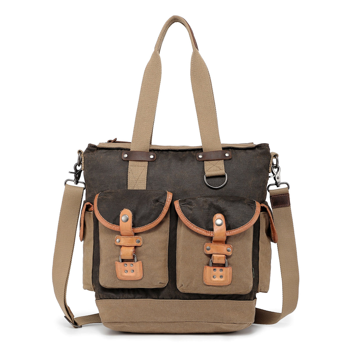 Tapa Two-Tone Tote - Brown - image 1