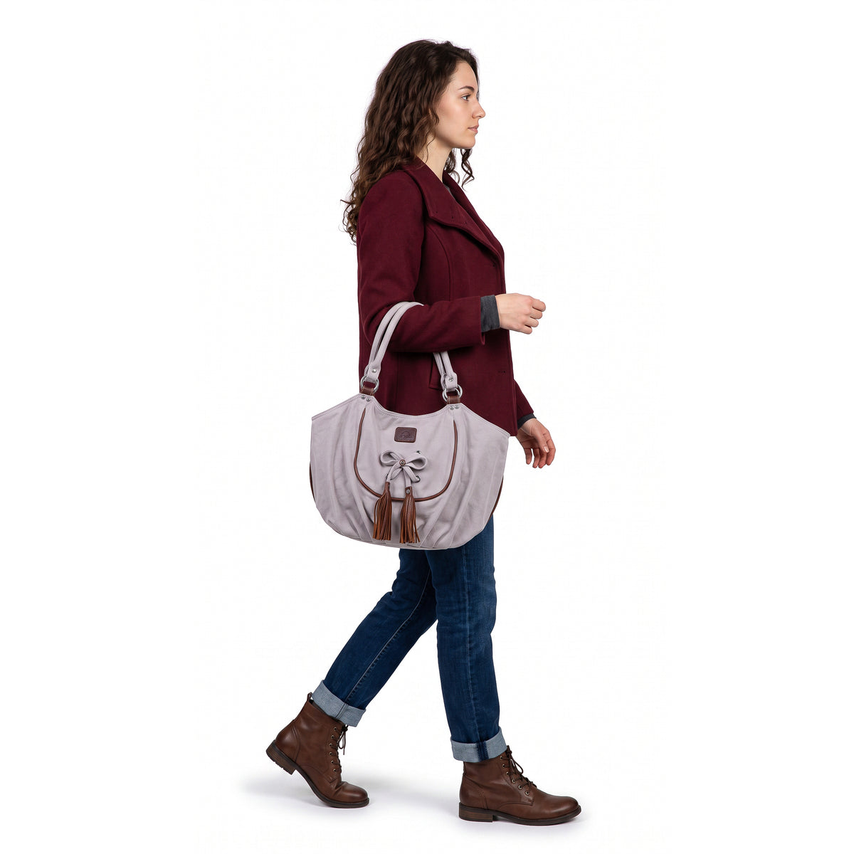 Bold Lotus Hobo - GREY