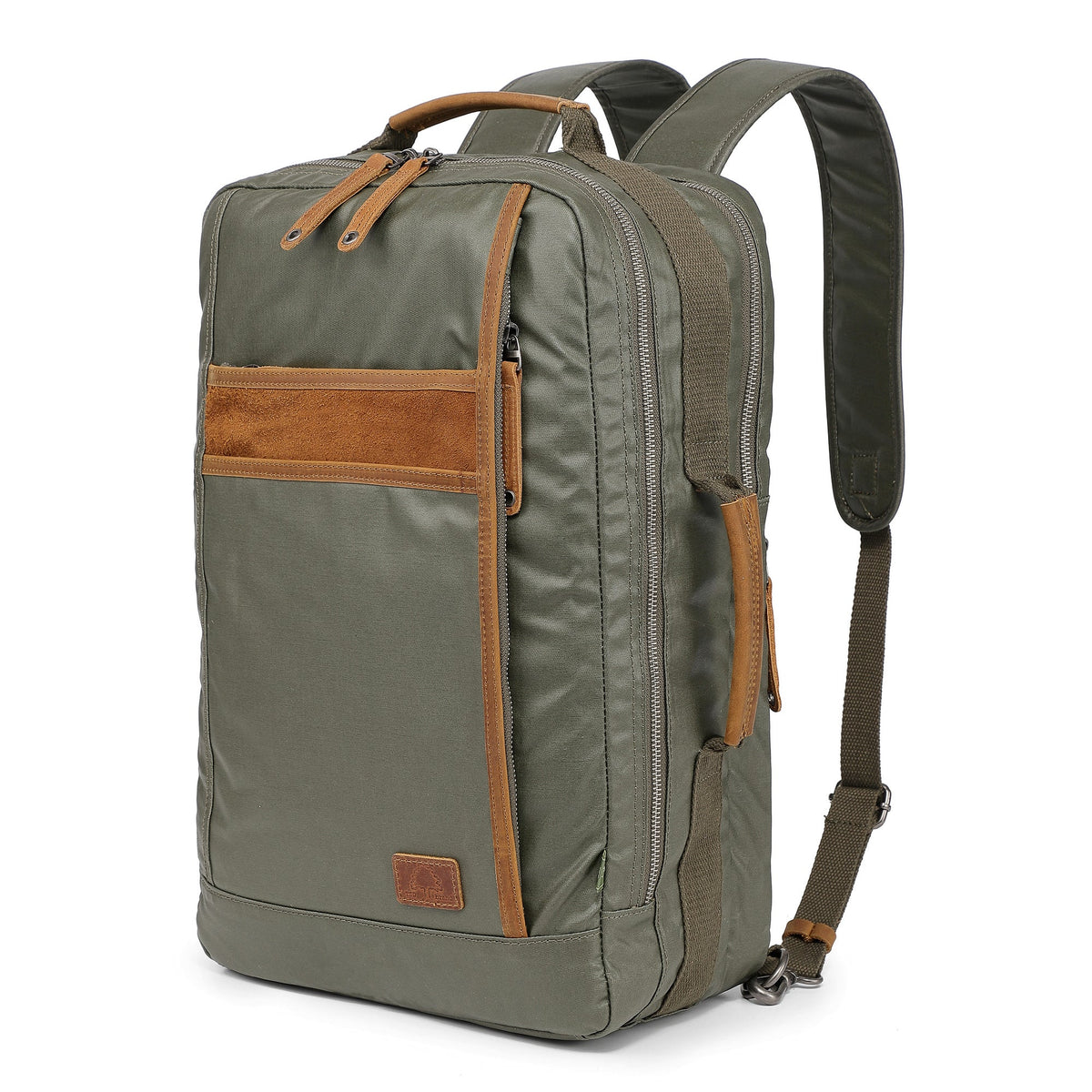 Madrone Coated Canvas Backpack - TSD21116-ARMYGREEN - image 1
