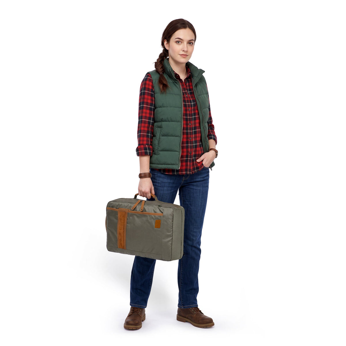 Madrone Coated Canvas Backpack - TSD21116-ARMYGREEN - image 2