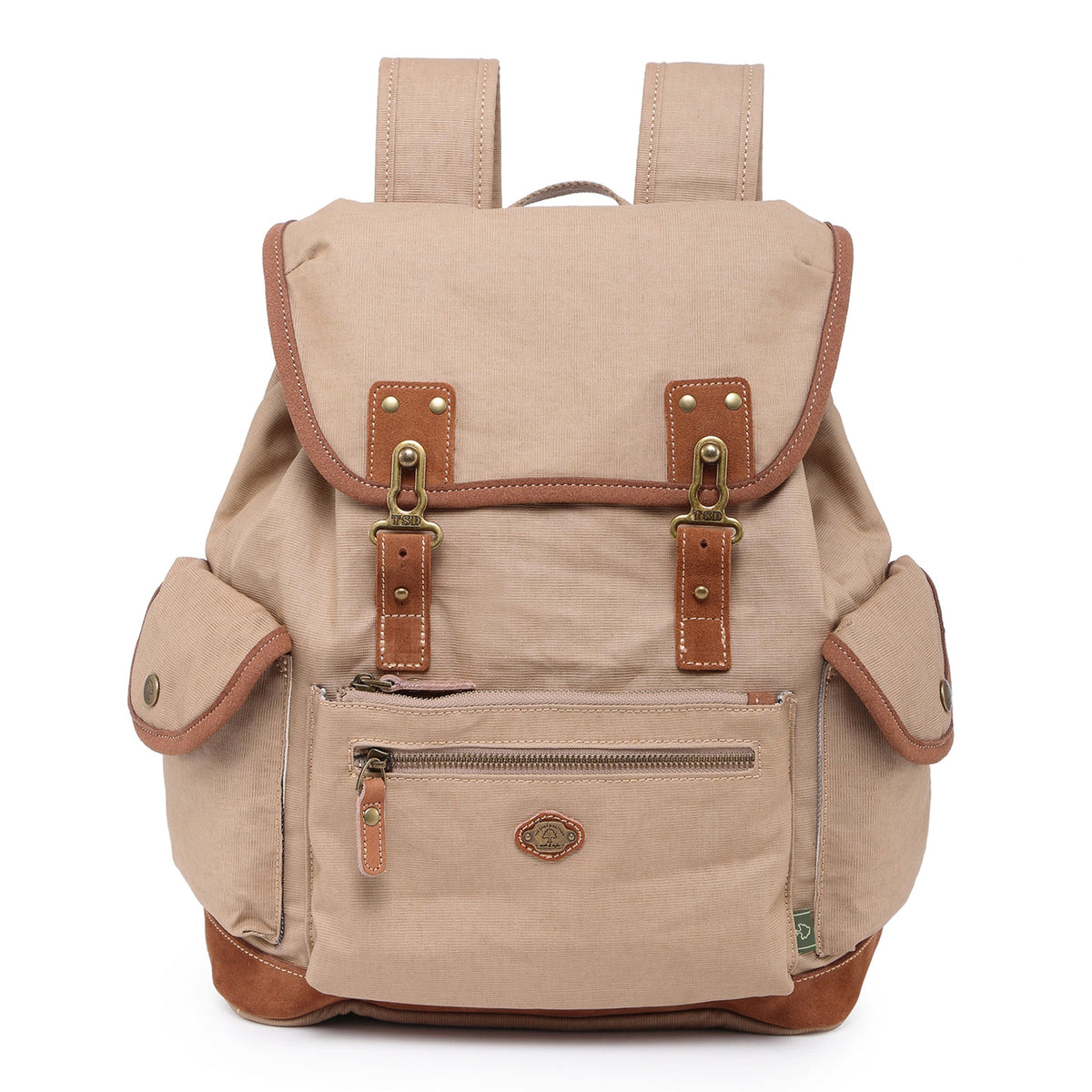 Dolphin Studded Backpack - TSD237216-BEIGE - image 1