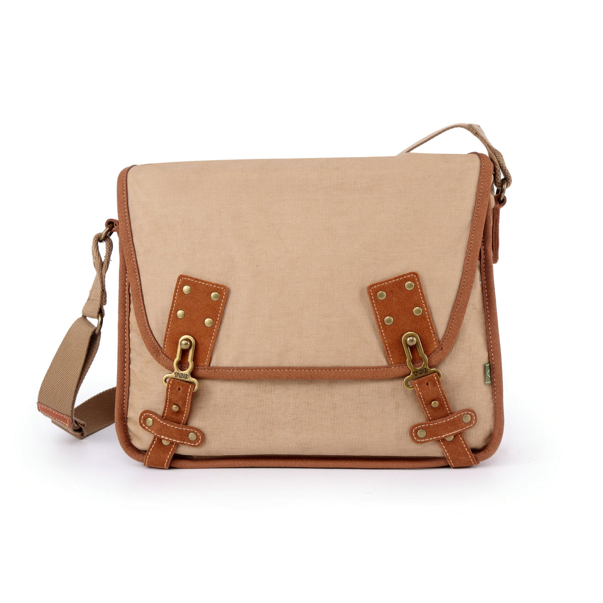 Dolphin Studded Messenger - TSD237316-BEIGE - image 1