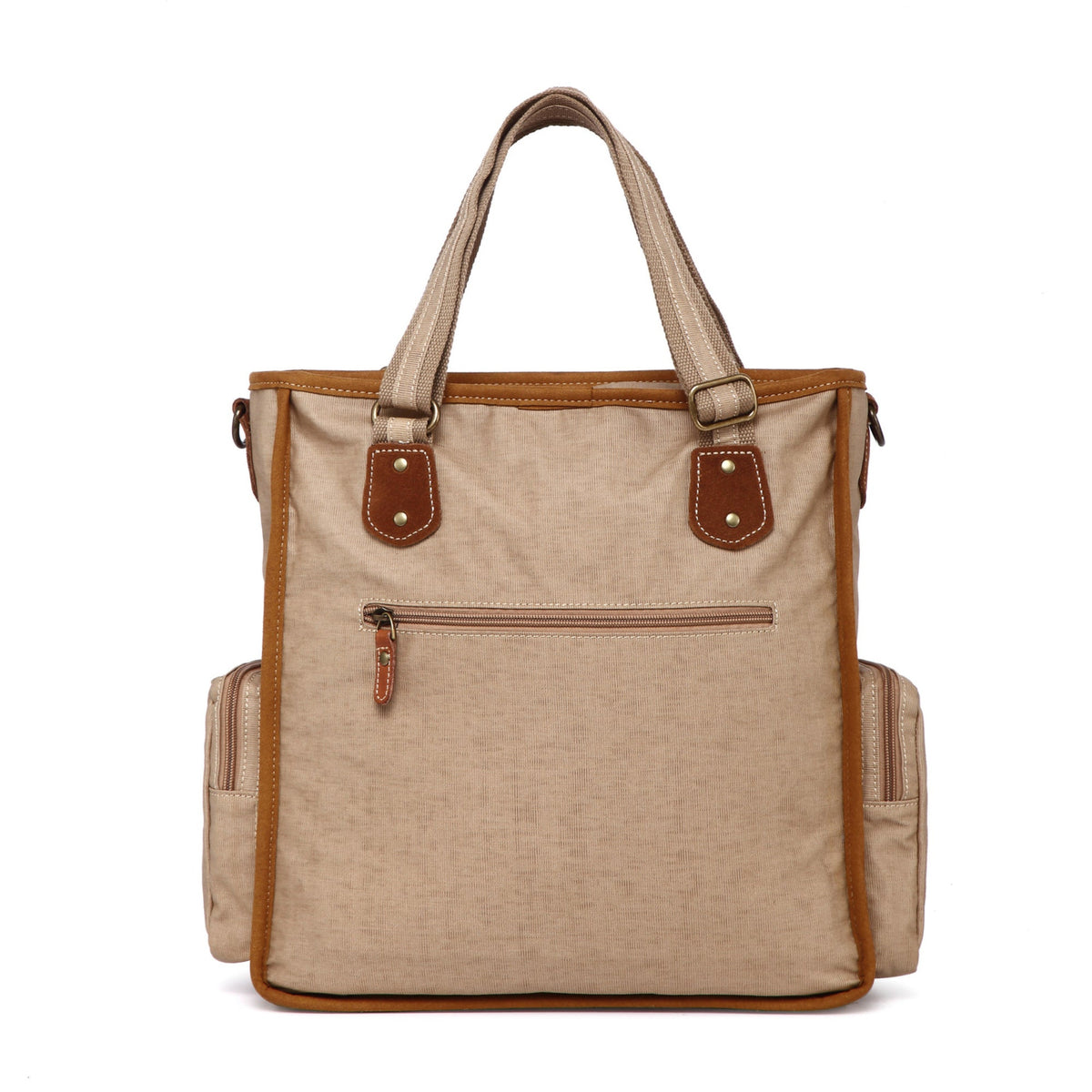 Dolphin Studded Tote - TSD237416-BEIGE - image 3