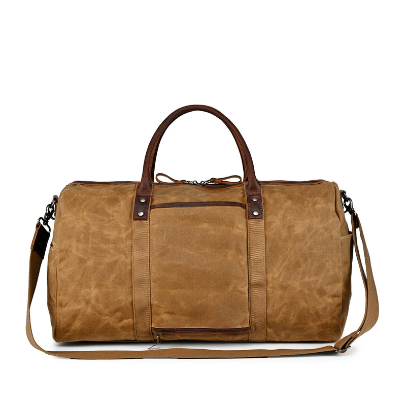 TSD Brand Hillside Bee-Wax Canvas Duffel Bag