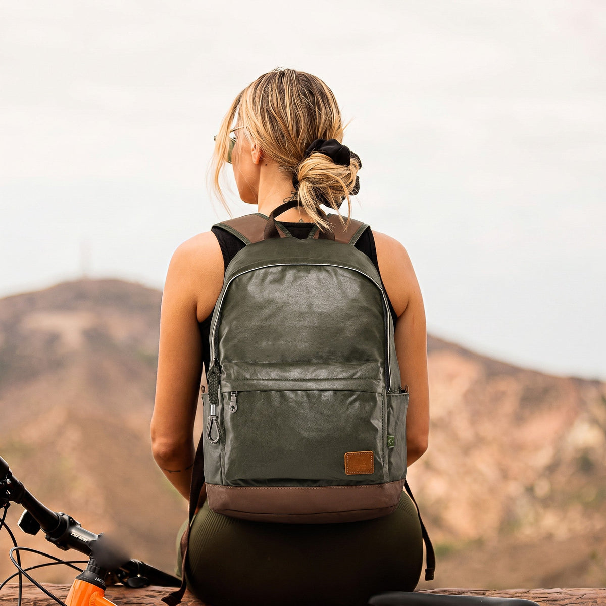 Urban Light Coated Canvas Backpack - TSD61101-ARMYGREEN - image 2