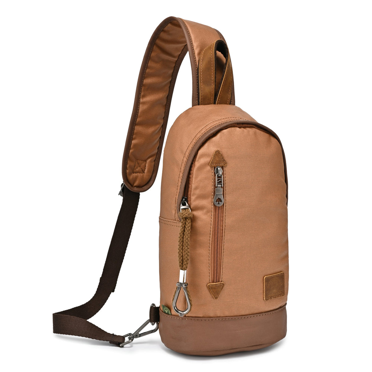 Urban Light Coated Canvas Sling Bag - Khaki - image 1