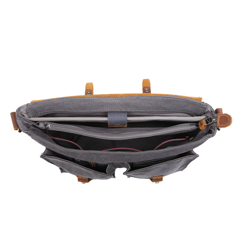 TSD Brand Hudson Canvas Messenger Bag