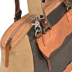 Tapa Two-Tone Canvas Satchel