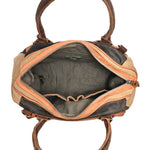 Tapa Two-Tone Canvas Satchel