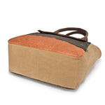 Tapa Two-Tone Canvas Satchel