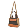 Tapa Two-Tone Canvas Satchel