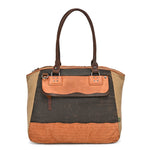 Tapa Two-Tone Canvas Satchel