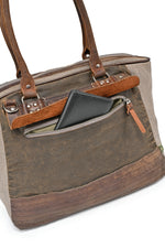 Tapa Two-Tone Canvas Satchel