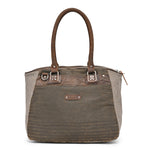 Tapa Two-Tone Canvas Satchel