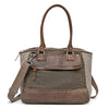 Tapa Two-Tone Canvas Satchel