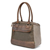 Tapa Two-Tone Canvas Satchel