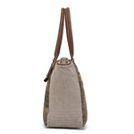 Tapa Two-Tone Canvas Satchel