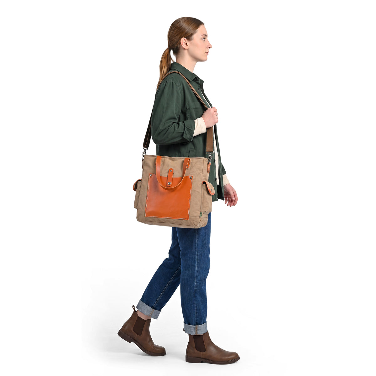 Super Horse Convertible Tote - Brown