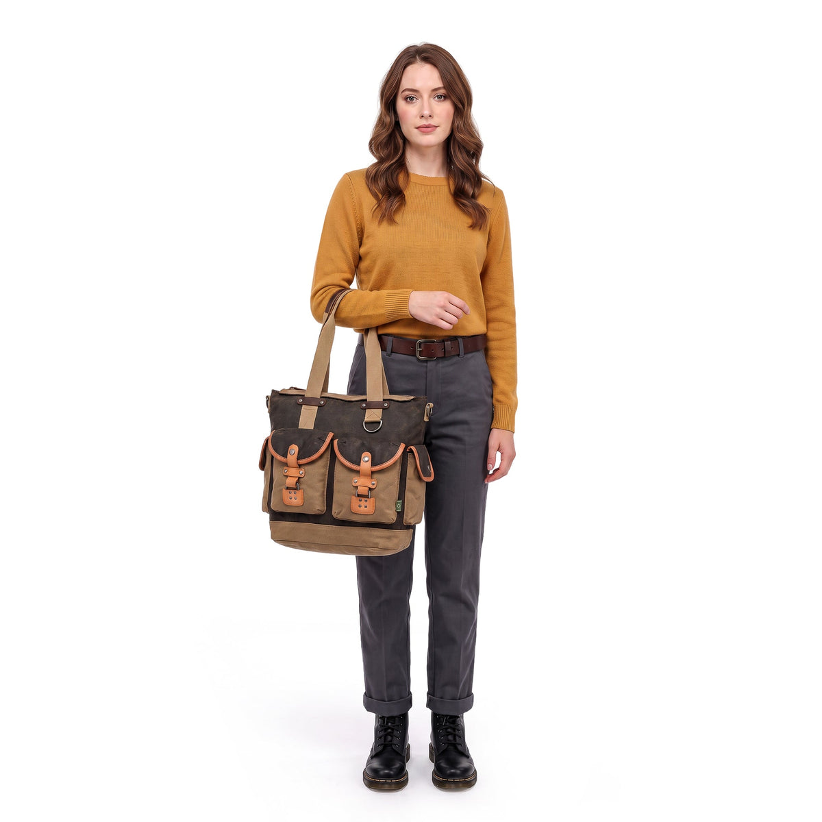 Tapa Two-Tone Tote - Brown - image 2