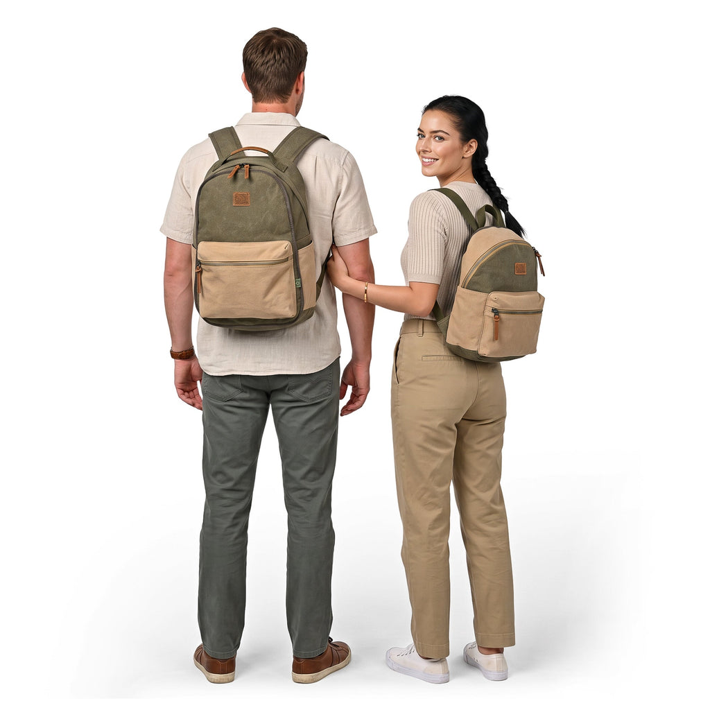 Trail & Tree Double Backpack - TSD1122-ARMYGREEN - image 1