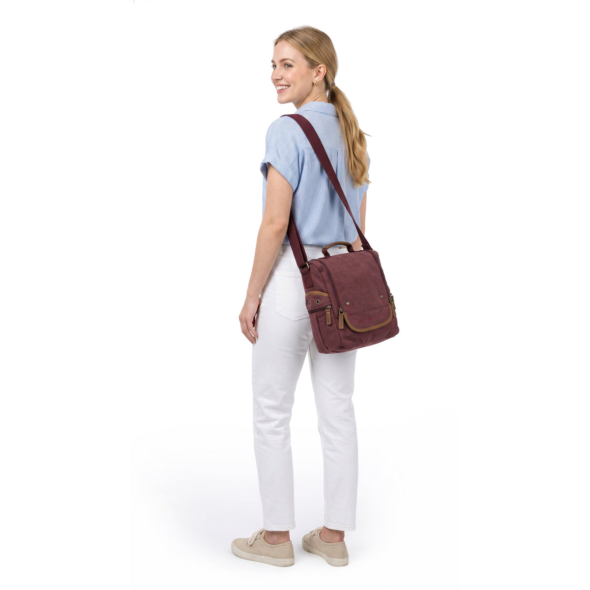 Atona Crossbody - TSD1211-BURGUNDY - image 2