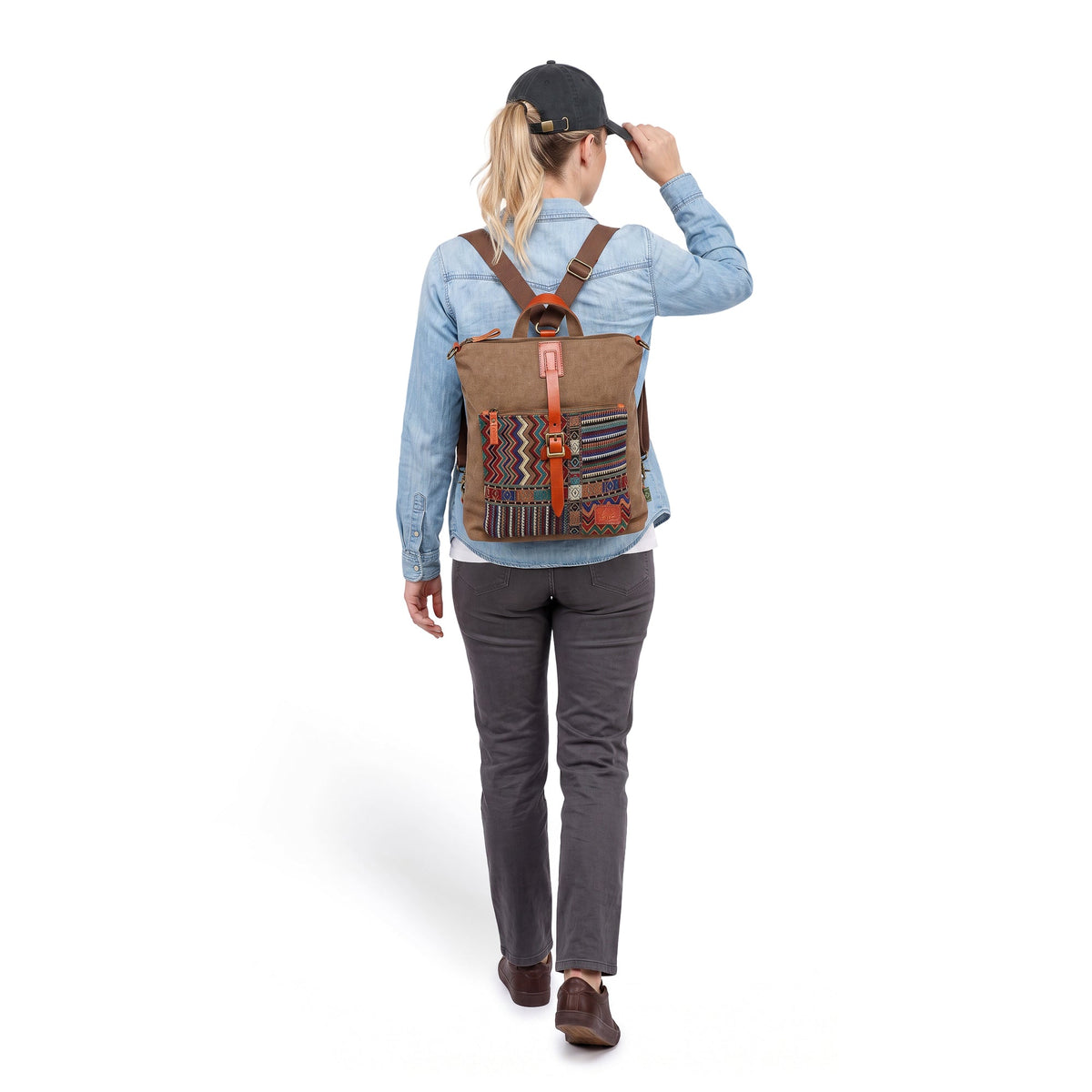 Four Seasons Convertible Backpack - TSD15401-COFFEE - image 2
