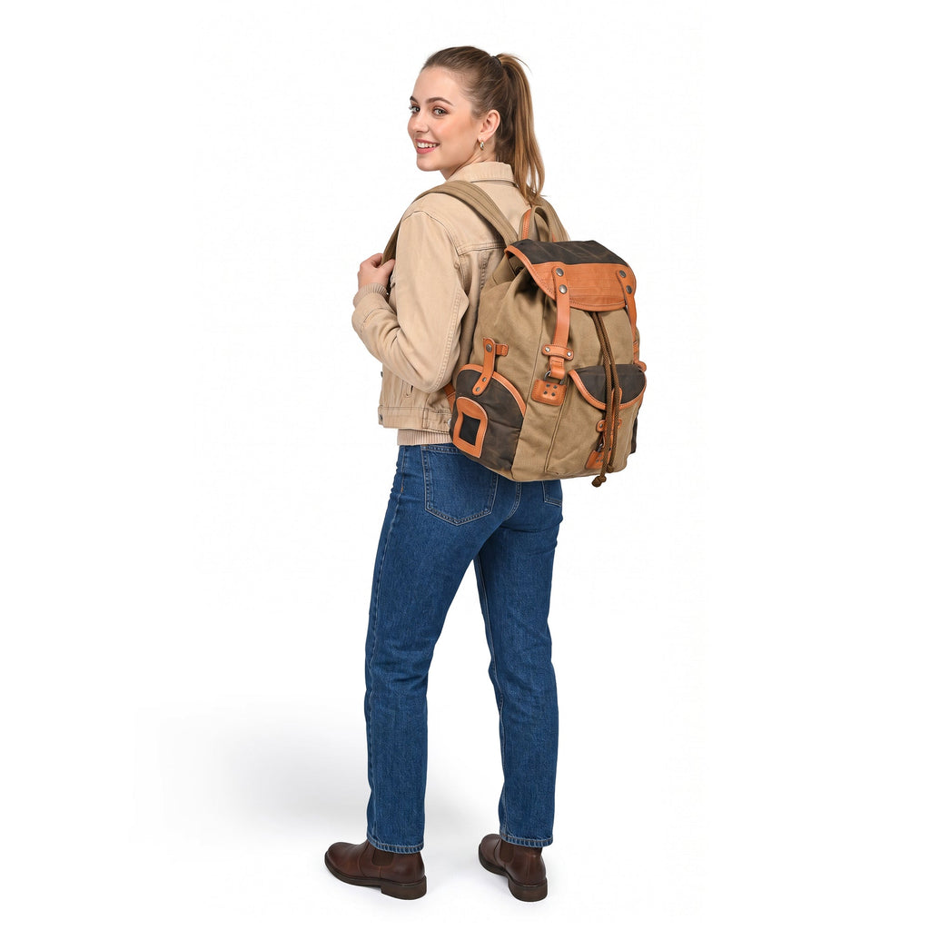 Tapa Two-Tone Backpack - TSD1607-BROWN - image 1
