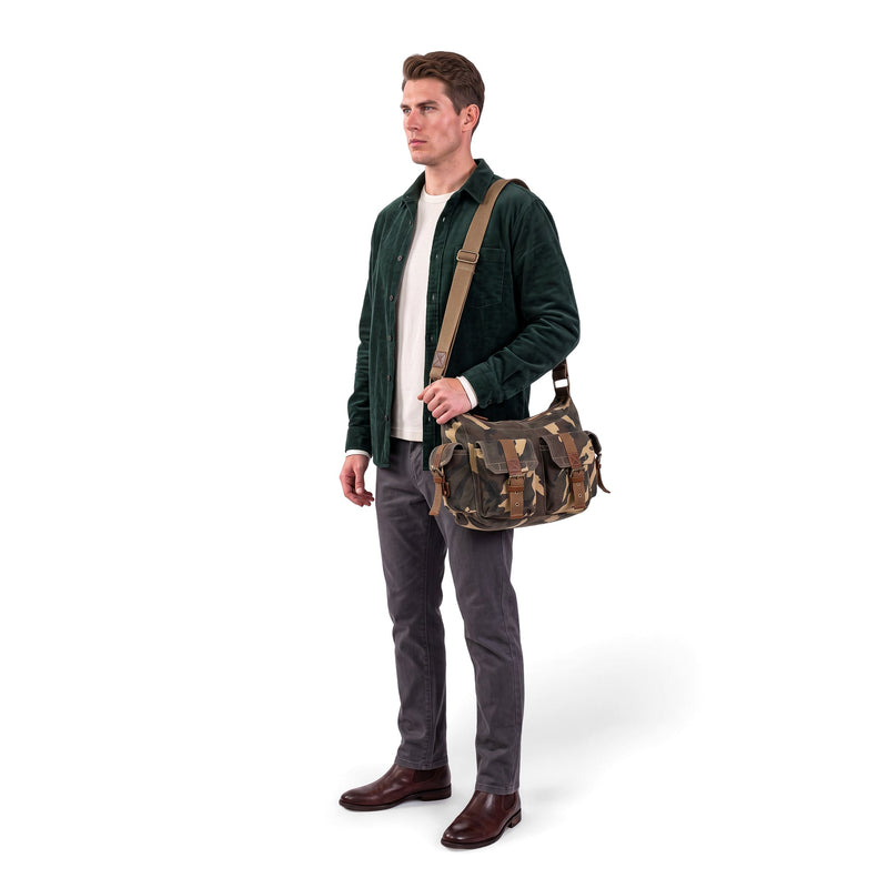 バッグ leather shoulderbag camo ririzip archive Leaf Hill Camo Mail Bag | Messenger Bag | TSD Brand