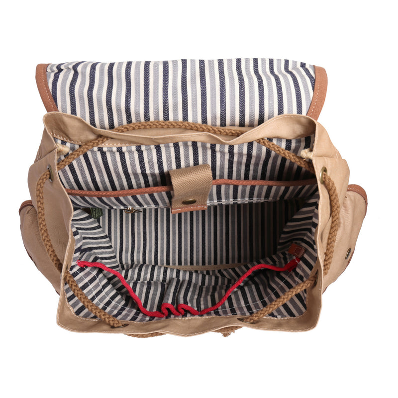 delfino leather backpack The Mini Della Fine Purse, Brownat Holtz Leather Interior features include laptop compartment with secure straps TSD Brand Dolphin Backpack Beige