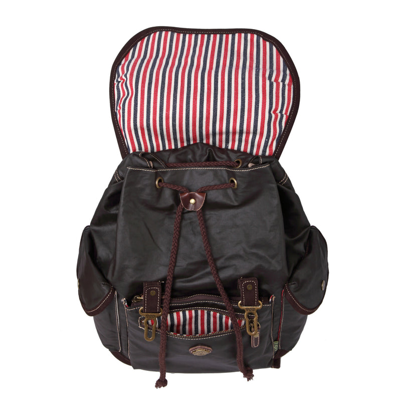 delfino leather backpack The Mini Della Fine Purse, Brownat Holtz Leather Interior features include laptop compartment with secure straps TSD Brand Dolphin Backpack Beige