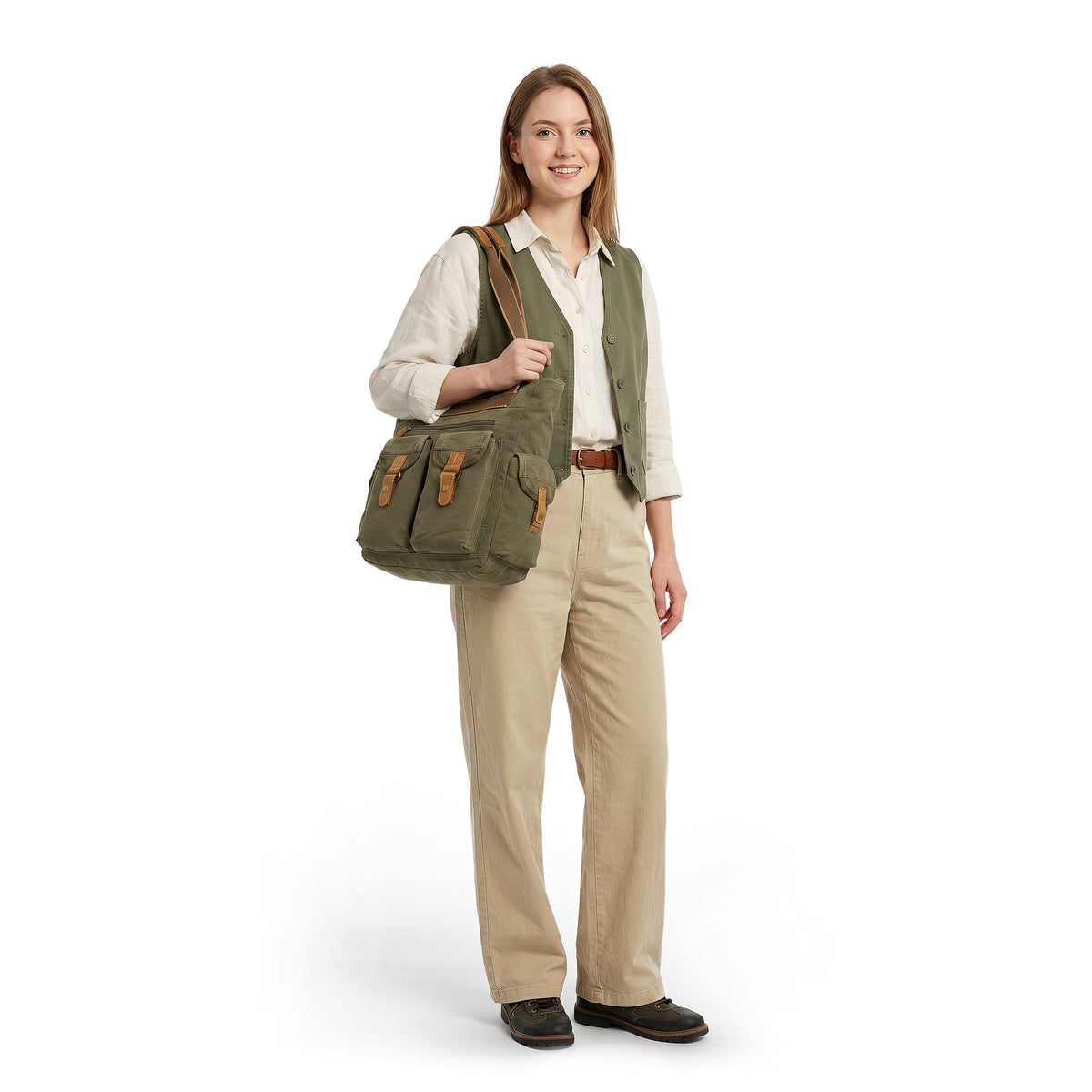 Oak Hill Tote - TSD2406-ARMYGREEN - image 2