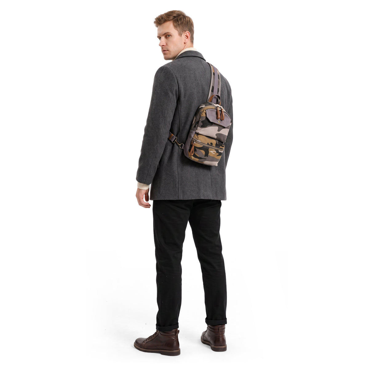 Mountain Leaf Sling Bag - TSD24203-GREYCAMO - image 2