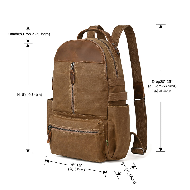 TSD Brand Mountain Leaf Backpack