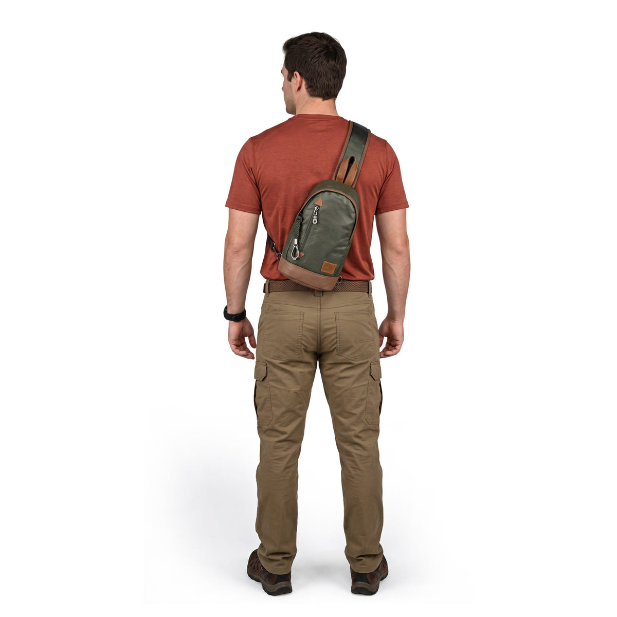 Urban Light Coated Canvas Sling Bag - TSD61102-ARMYGREEN - image 2